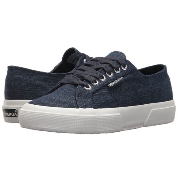 Superga Women's 2750 denim shiny sparkle Sneaker - Picture 1 of 14
